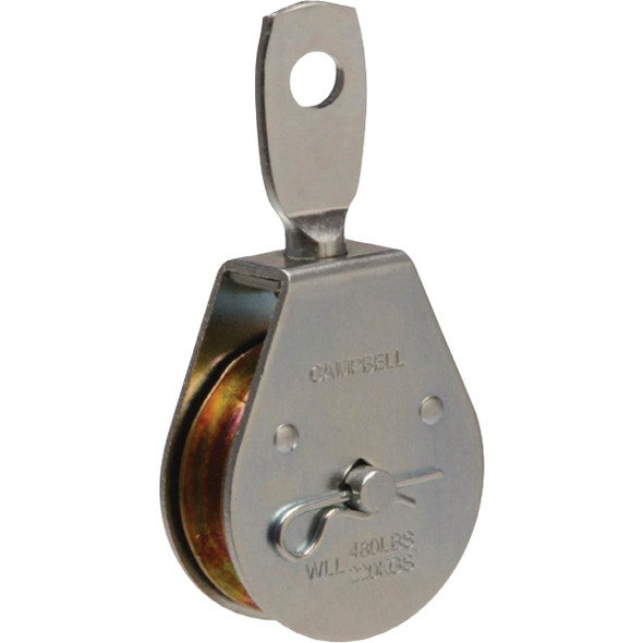 Campbell 3 In. Swivel Eye Heavy-Duty Steel Pulley T7550304