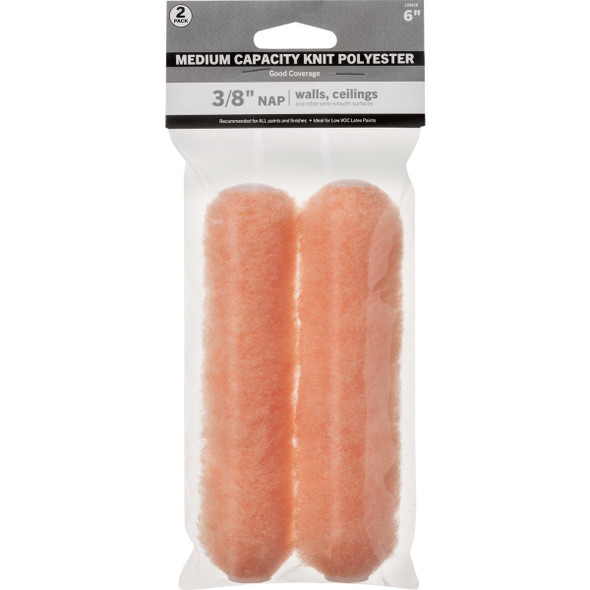 Shur-Line Good 6 In. x 3/8 In. Pink Knit Mini Roller Cover (2-Pack) 30023401