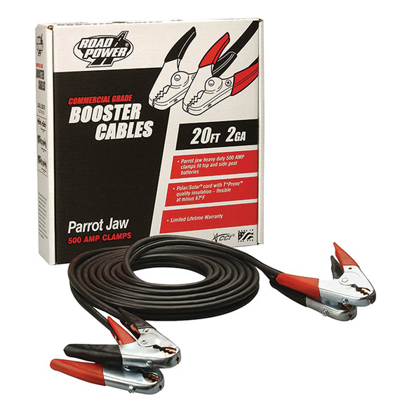 Southwire® Commercial Grade Booster Cable, 2 ga, 20', 1/Pair