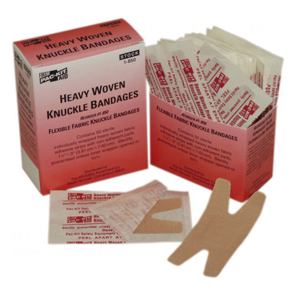 Bandages, Heavy Woven Knuckle, 50/Box