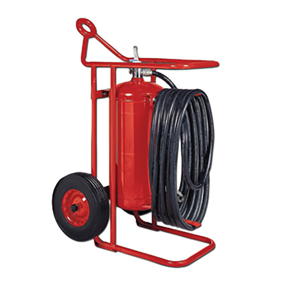 Badger™ 50 lb Wheeled Stored Pressure ABC Fire Extinguisher, 25' Hose