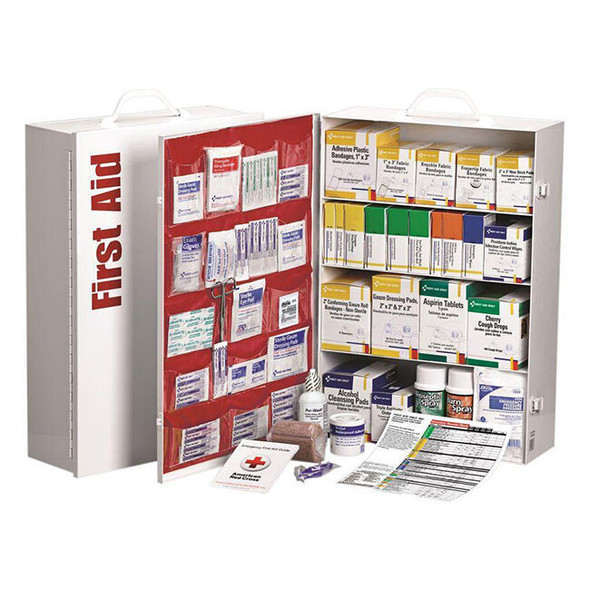 4-Shelf, 150-Person First Aid Station w/ 20-Pocket Liner, 1/Each