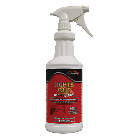 QuestSpecialty® Lights Out Bed Bug Killer, 1 qt Trigger Spray, 12/Case