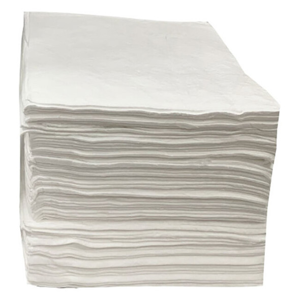 FyterTech Essentials Oil Only Single-Ply Unbonded Sorbent Pads, Light, 200/Bag