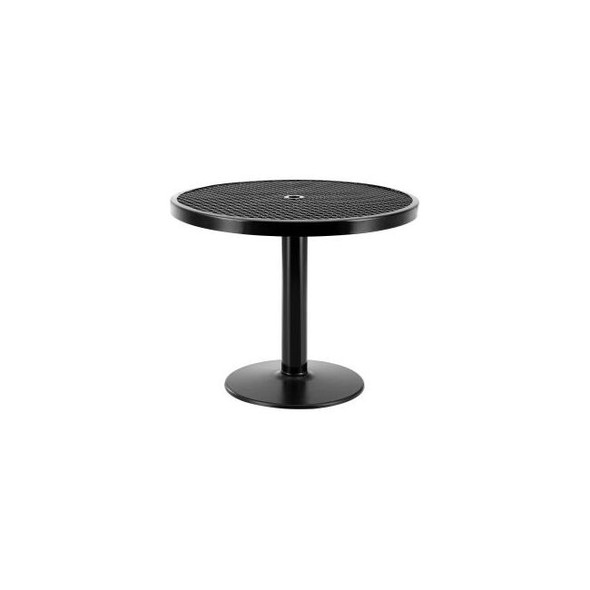 Global Industrial 36"" Round Outdoor Caf Table 29""H Expanded Metal Black