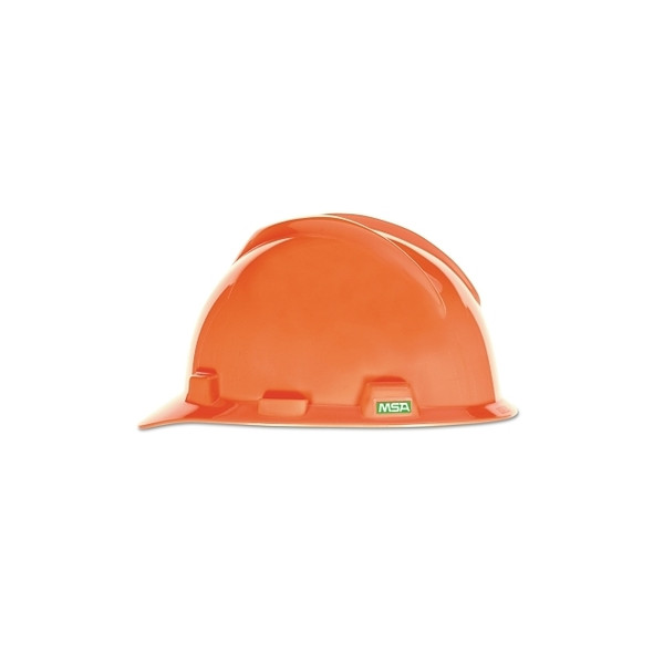 V-Gard® Slotted Hard Hat Cap, Fas-Trac® III Suspension, Hi-Viz Orange