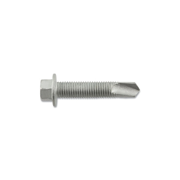 Dril-Flex® Self-Drilling Structural Screws, Hex Washer Head, 5/16 in-24 TPI, 1-1/2 in L, #4 Point Type, Stalgard SUB Finish