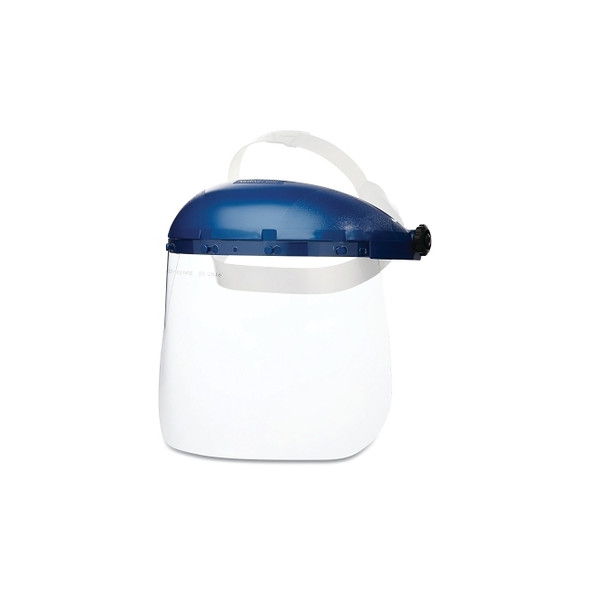 390 Series Single Crown, Window and Pin-Lock Headgear, Ratchet, Blue/Clear, 12 in L x 8 in H