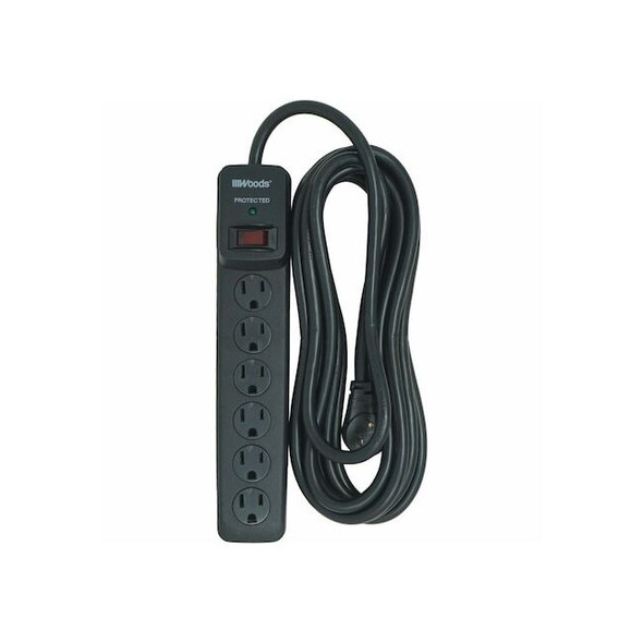Southwire SurgeProtector,Black,5-7/8in,4Outlets 41515