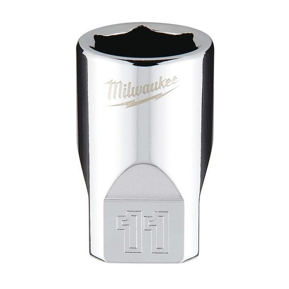 1/4 in. Drive 11mm Metric 6-Point Socket with FOUR FLAT Sides