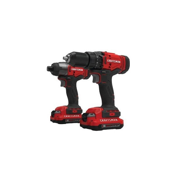 Craftsman Cordless Combination Kit, (2) 2.0 Ah CMCK200C2