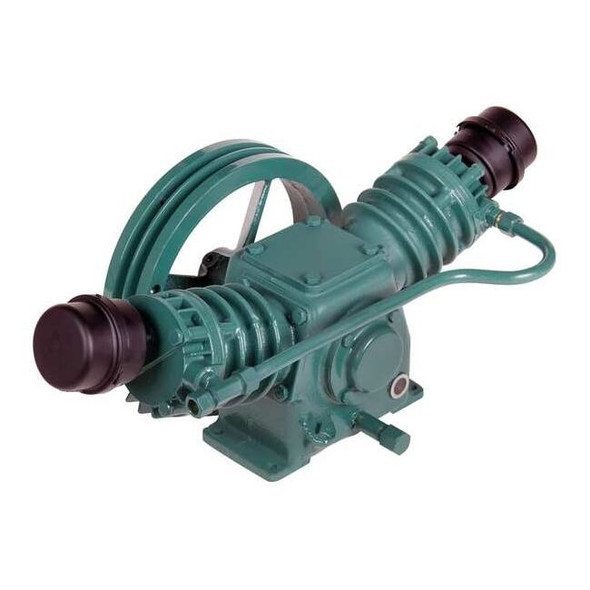 Air Compressor Pump, 1 1/2 hp, 2 hp, 1 Stage, 16 fl oz Oil Capacity, 2 Cylinder