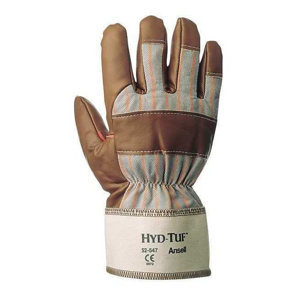 Ansell Coated Gloves, 4 Abrasion Level, Brown, 9, 1 PR 52-547