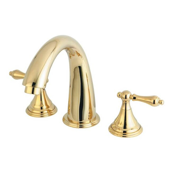 Kingston Brass Roman Tub Faucet, Polished Brass, Deck Mount KS5362AL