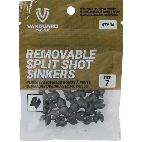 Vanguard Size 7 Removable Split Shot Sinker (30-Pack) VREMS7 834076