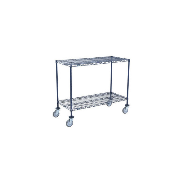 Nexel Shelf Cart 2 Shelf Nexelon 60""W x 24""D x 40""H Poly Casters 4 Swivel
