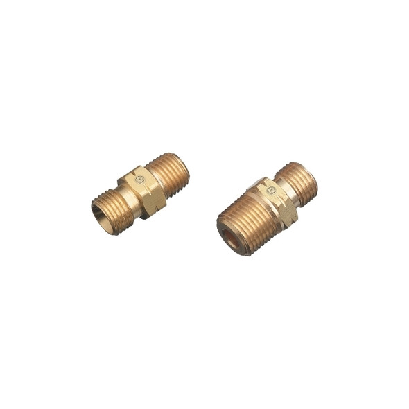 Regulator Outlet Bushing, 200 psi, Brass, B-Size, 3/8 in NPT, 1.3 in L, Male, Oxygen