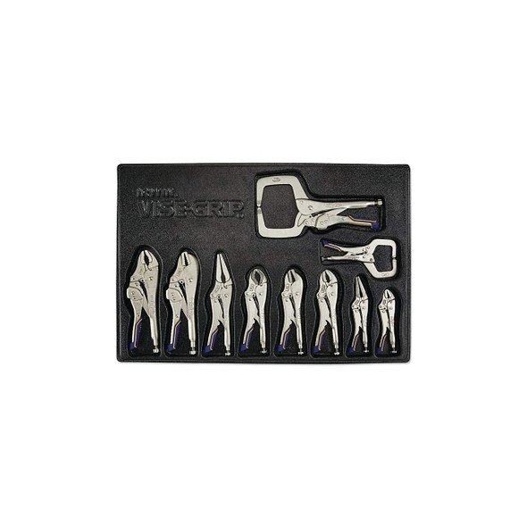 Fast Release™ Locking Pliers Set, 10 Pc, 11R, 6R, 10R, 10WR, 9LN, 7CR, 7R, 7WR, 6LN, 5W, Tray