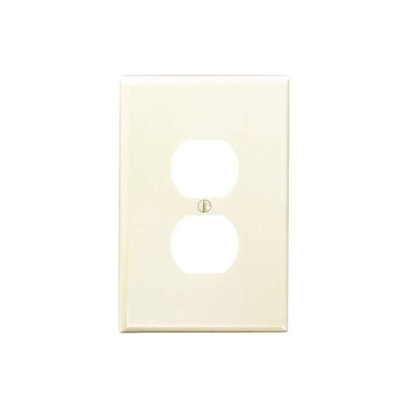 Leviton WallPlate,DuplexOutlet,Ivory,Plastic 86103