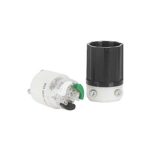 Leviton StraightBladeConnector,20A,Black;White 5369E