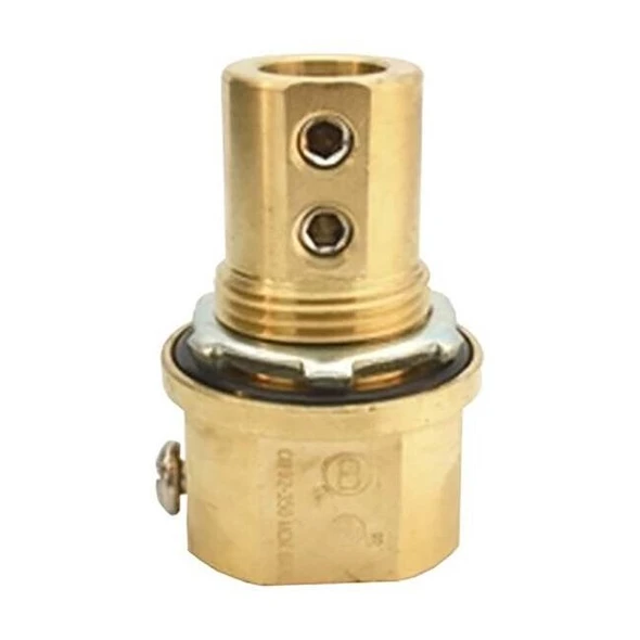 EMT/Rigid Grounding Hub, 1 in, Set Screw; Threaded, Brass, Plain