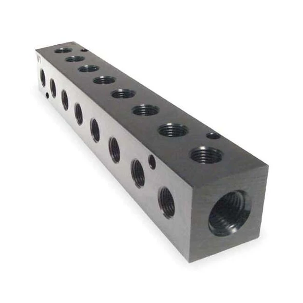 Pneumadyne Pipe Manifold Fitting, Aluminum, 1/4 in M10-125-8-90