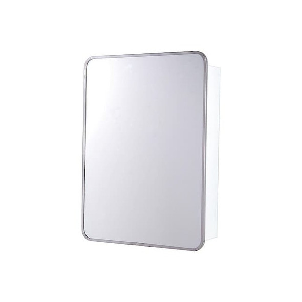 16" x 22" Surface Mounted Stainless Steel Framed Round Corner Cabinet