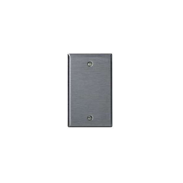 Leviton Wall Plate, Blank, Stainless Steel 84014