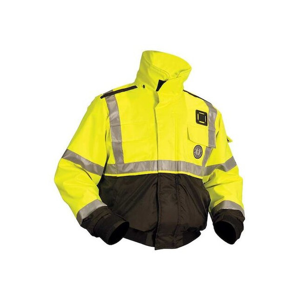 Mustang Survival Flotation Jacket,3XL,15.5lb,Black/Yellow MJ6214T3-239-XXXL-206
