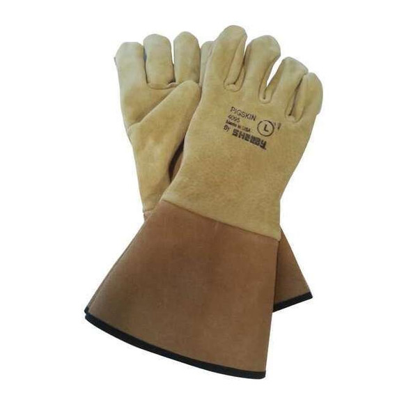 Shelby Welding Gloves, Gauntlet Cuff, Wing Thumb, Premium Pigskin, L, 1 PR 4095L