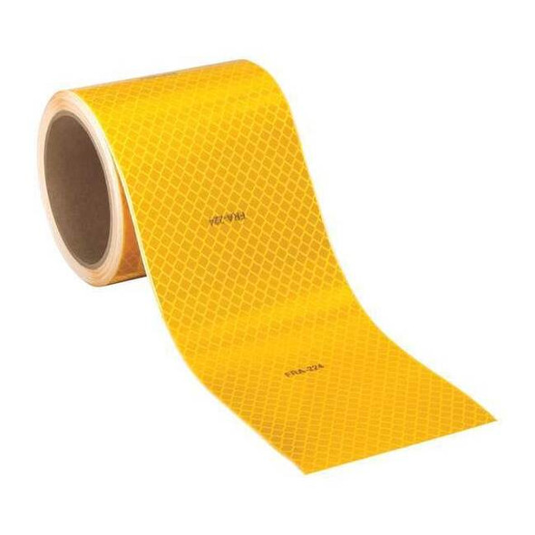 3m Reflective Tape,Fluorescent Yellow,4in W 983