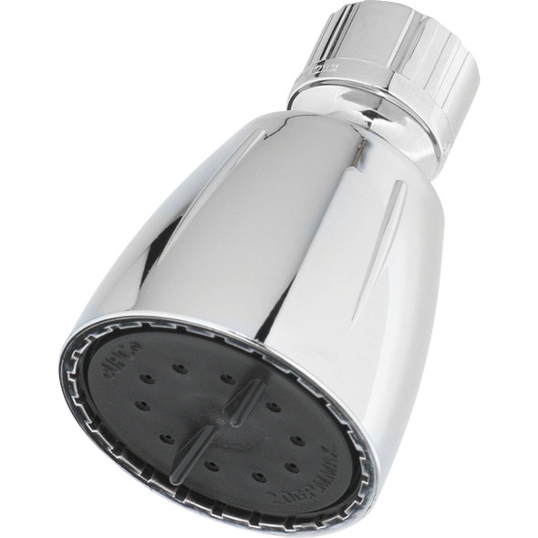 HomePointe Shower Head, Fixed Mount, Adjustable Spray, Chrome-Plated Plastic