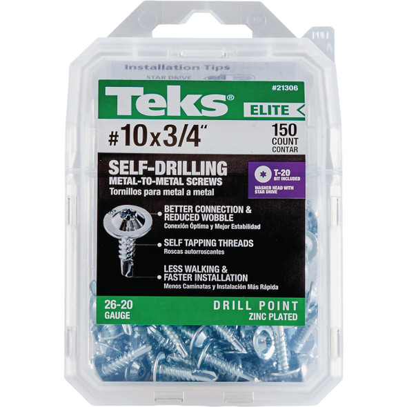 Teks Elite #10 x 3/4 In. Drill Point Metal to Metal Screw (150-Count) 21306