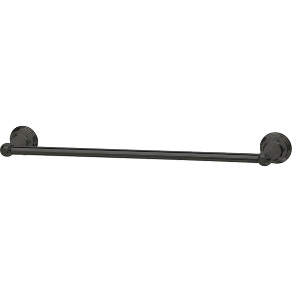 HomePointe 18 In. Matte Black Vintage Design Towel Bar 109718