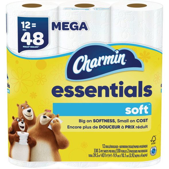 Charmin Essentials Soft Toilet Paper (12 Mega Rolls) 3154