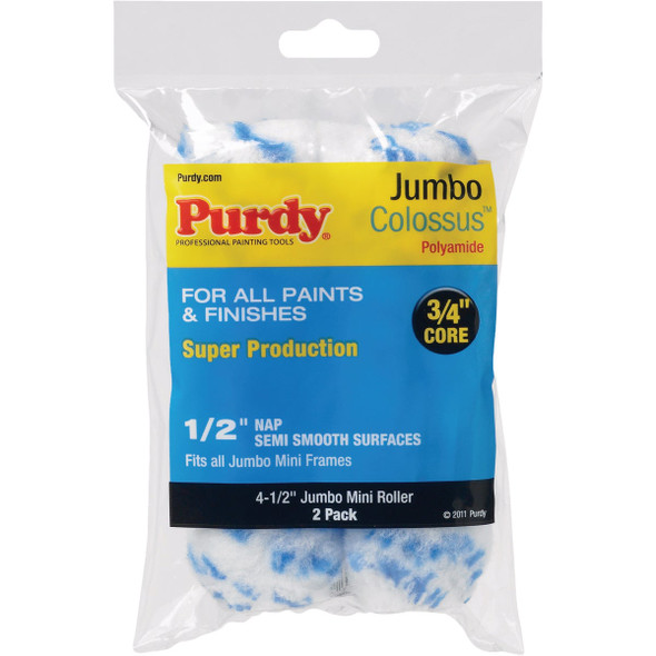 Purdy Colossus Jumbo Mini Roller Cover, 4-1/2 In. x 1/2 In. (2-Pack) 140624033