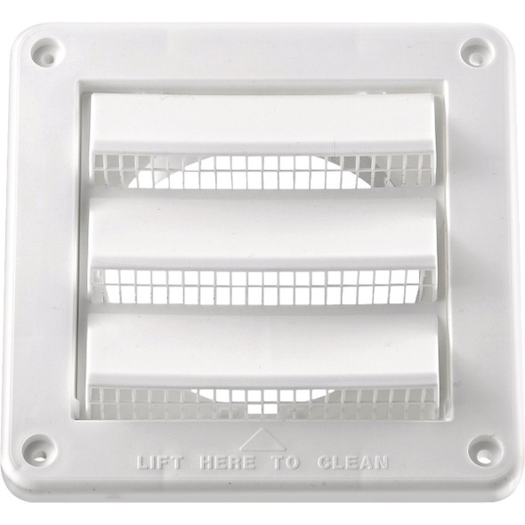 Lambro 4 In. White Plastic Fresh Air Intake Vent 604W