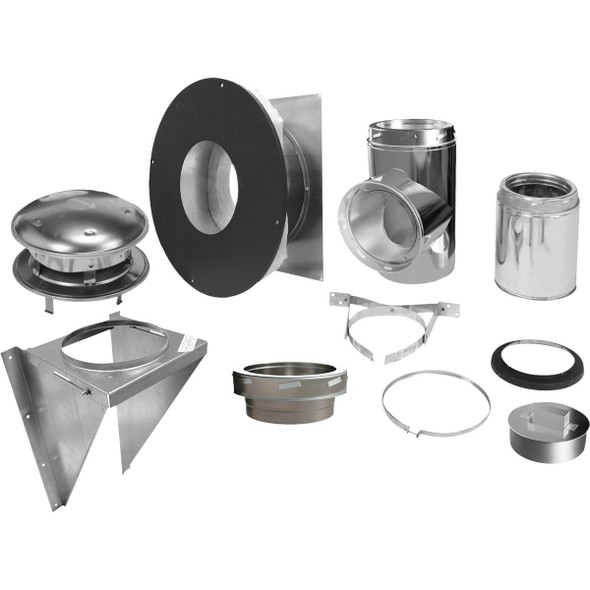 Selkirk Sure-Temp 8 In. Stainless Steel Thru-The-Wall Chimney Support Kit 208495