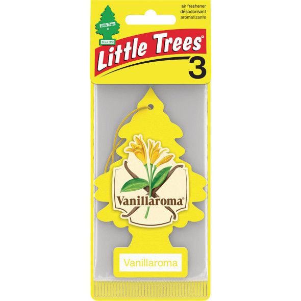 Little Trees Car Air Freshener, Vanillaroma (3-Pack) U3S-32005