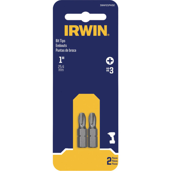 IRWIN 1 In. Phillips #3 Insert Bit (2-Pack) IWAF21PH32 362231