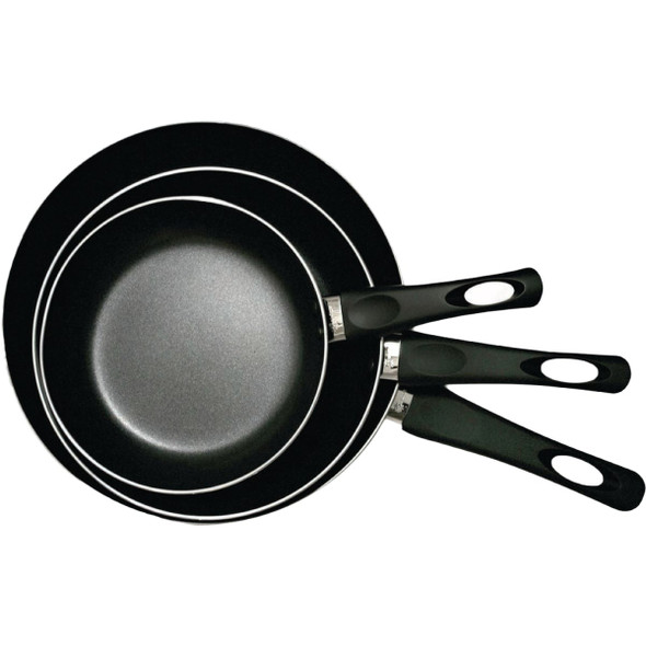 Epoca Elements 3-Piece Gray Non-Stick Coated Aluminum Fry Pan Set EEGY-5103-E