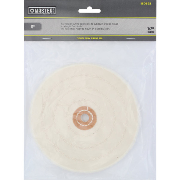 Master Mechanic 6 In. Cushion Sewn Buffing Pad 160525