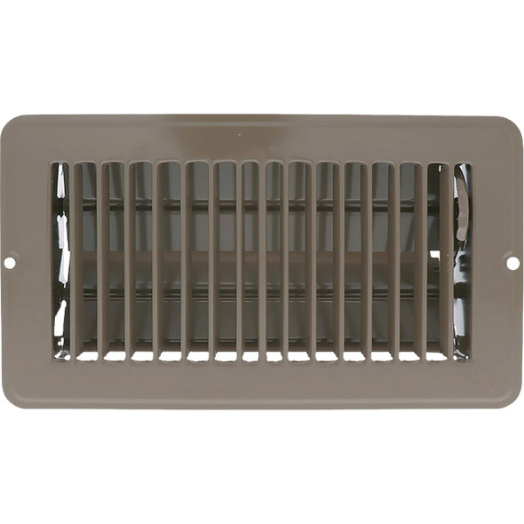 AmeriFlow 456 Series 4 In. x 8 In. Brown Floor Register 456B4X8