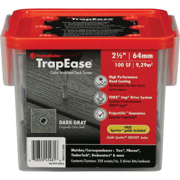 Trapease 350ct 10x2.5 Dg Deck Scr FMTED-212-350DG