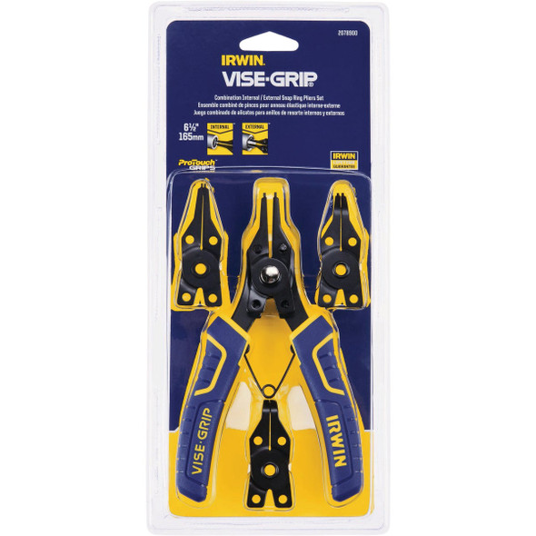 IRWIN Vise-Grip 6.5 In. Convertible Snap Ring Plier Set (4-Piece) 2078900 311796