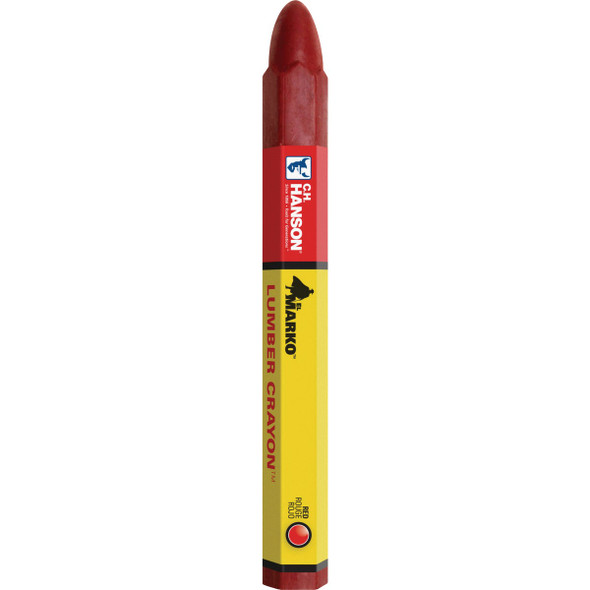 CH Hanson Red Lumber Crayon (12-Pack) 10365