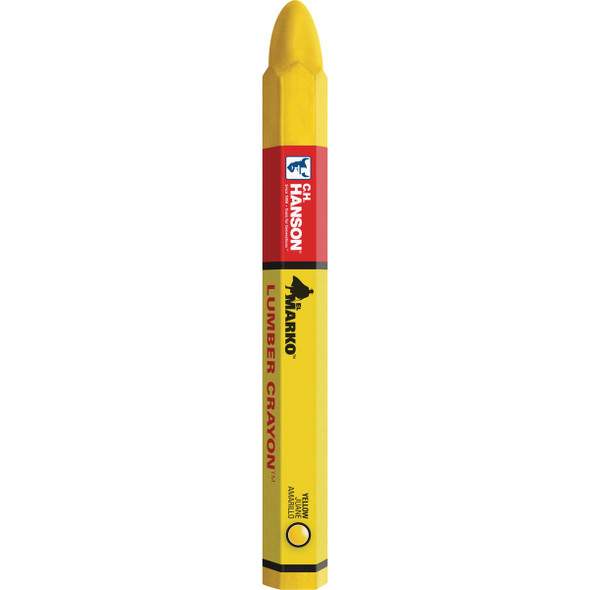 CH Hanson Yellow Lumber Crayon (12-Pack) 10368