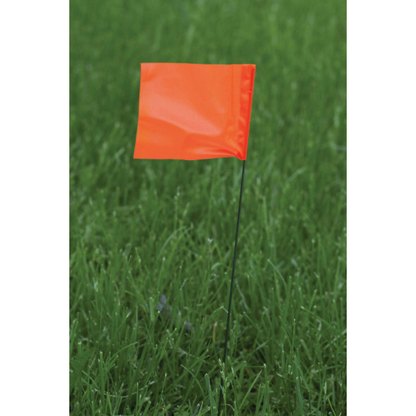 C.H. Hanson 36 In. Orange Stake Flag (100-Pack) 15193 329599