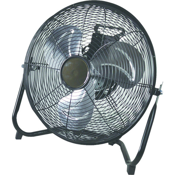 HomePointe 12 In. Black Heavy-Duty Metal High Velocity Floor Fan HB-C12