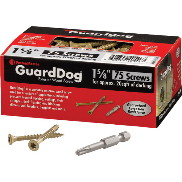 FastenMaster GuardDog 1-5/8 In. Deck Screw (75-Count) FMGD158-75